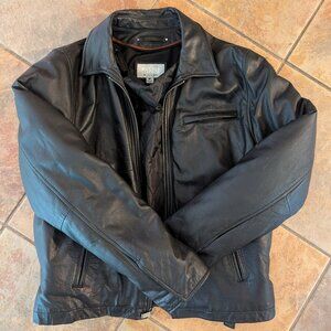 Wilson's men's lined black leather jacket